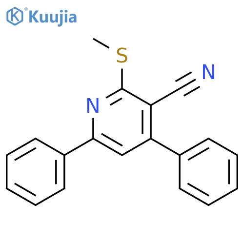 3-Pyridinecarbonitrile, 2-(methylthio)-4,6-diphenyl- structure