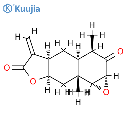 (1aR,3aβ,4aβ,7aβ,8bα)-3a,4,4a,5,6,7a,8,8b-Octahydro-3α,8aα-dimethyl-5-methyleneoxireno[7,8]naphtho[2,3-b]furan-2,6(1aαH,3H)-dione structure