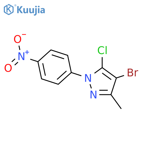 4-Bromo-5-chloro-3-methyl-1-(4-nitro-phenyl)-1H-pyrazole structure