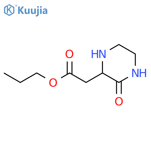 Propyl 2-(3-oxo-2-piperazinyl)acetate structure