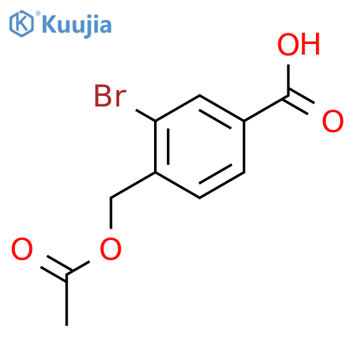 4-(Acetoxymethyl)-3-bromobenzoic acid structure