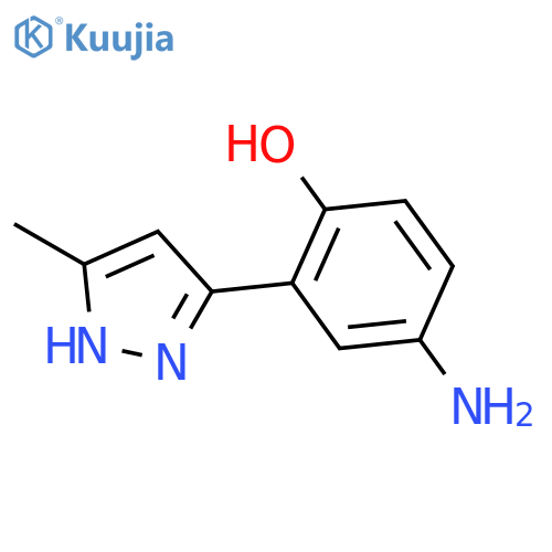 4-amino-2-(5-methyl-1H-pyrazol-3-yl)phenol structure