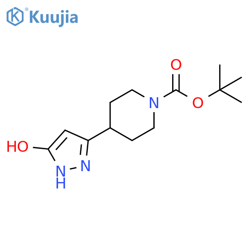 tert-butyl 4-(5-hydroxy-1H-pyrazol-3-yl)piperidine-1-carboxylate structure
