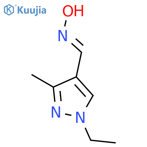 1-Ethyl-3-methyl-1H-pyrazole-4-carbaldehyde oxime structure