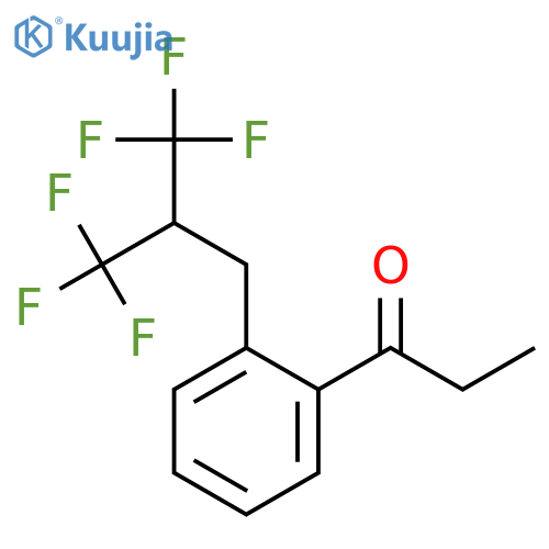 1-Propanone, 1-[2-[3,3,3-trifluoro-2-(trifluoromethyl)propyl]phenyl]- structure