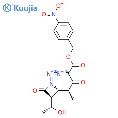 4-Nitrobenzyl (R)-2-diazo-4-((2R,3S)-3-((R)-1-hydroxyethyl)-4-oxoazetidin-2-yl)-3-oxopentanoate structure