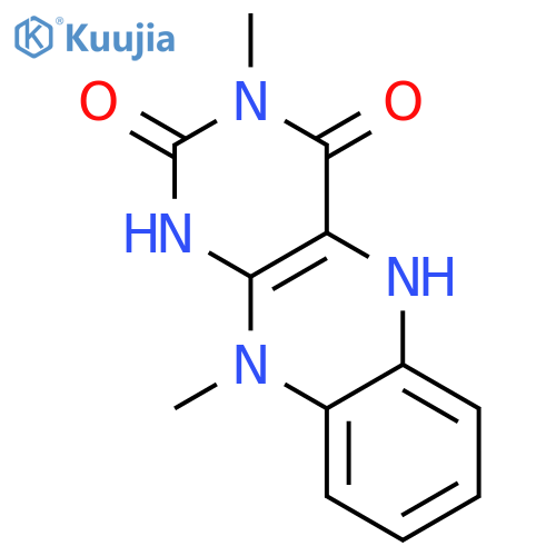 Benzo[g]pteridine-2,4(1H,3H)-dione, 5,10-dihydro-3,10-dimethyl- structure