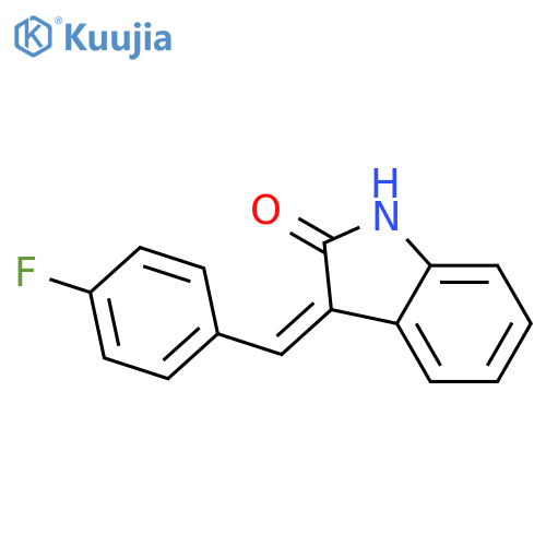 (3Z)-3-(4-fluorophenyl)methylidene-2,3-dihydro-1H-indol-2-one structure