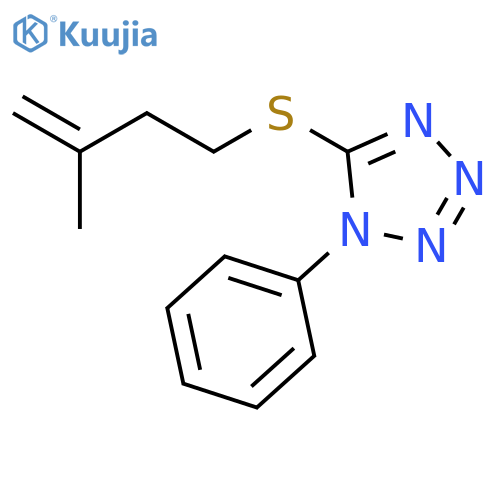 1H-Tetrazole, 5-[(3-methyl-3-buten-1-yl)thio]-1-phenyl- structure