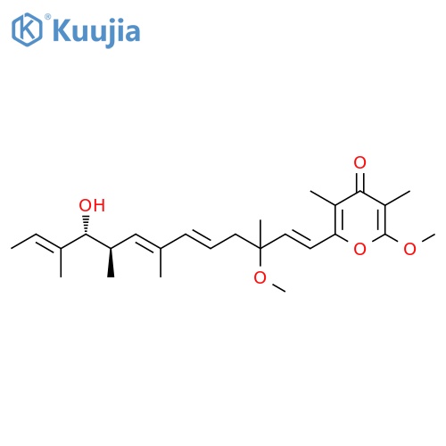 2-[(1E,5E,7E,9R,10R,11E)-10-Hydroxy-3-methoxy-3,7,9,11-tetramethyl-1,5,7,11-tridecatetraen-1-yl]-6-methoxy-3,5-dimethyl-4H-pyran-4-one structure