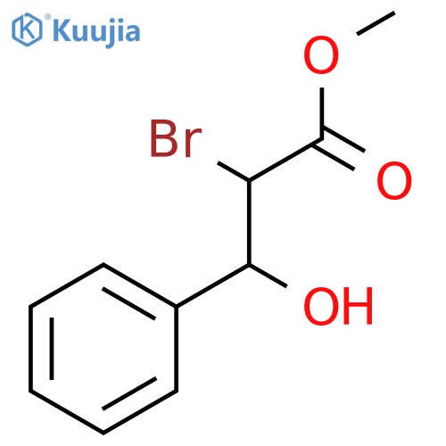 Methyl 2-bromo-3-hydroxy-3-phenylpropanoate structure