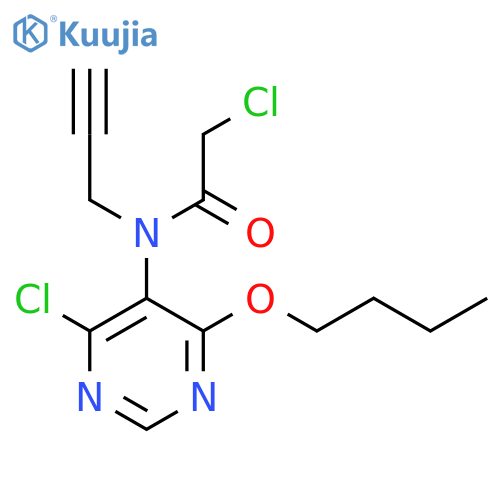 ACETAMIDE, N-(4-BUTOXY-6-CHLORO-5-PYRIMIDINYL)-2-CHLORO-N-2-PROPYNYL- structure