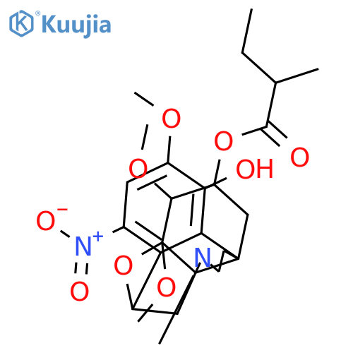 Longanine; 1-Nitro, O8-Me, 6-O-(2S-methylbutanoyl) structure