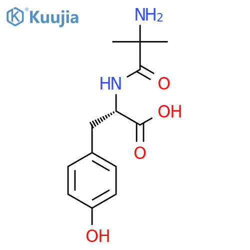 (2S)-2-(2-amino-2-methylpropanamido)-3-(4-hydroxyphenyl)propanoic acid structure