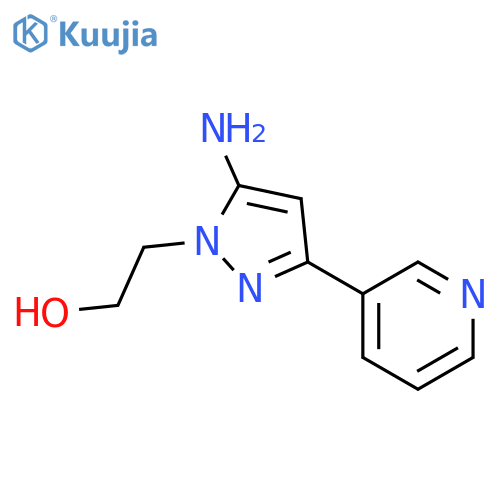 2-[5-amino-3-(pyridin-3-yl)-1H-pyrazol-1-yl]ethan-1-ol structure