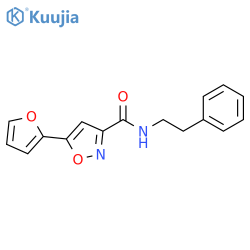 5-(furan-2-yl)-N-(2-phenylethyl)-1,2-oxazole-3-carboxamide structure