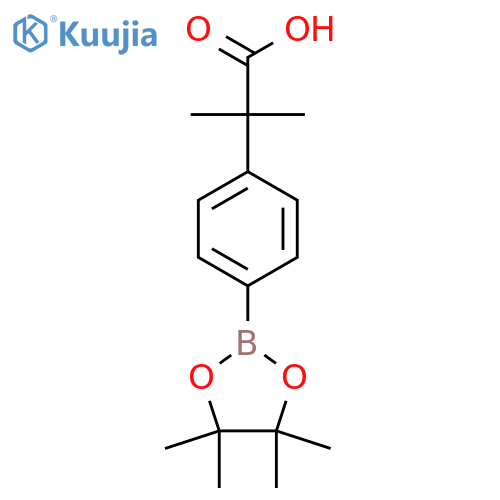 2-Methyl-2-(4-(4,4,5,5-tetramethyl-1,3,2-dioxaborolan-2-yl)phenyl)propanoic acid structure