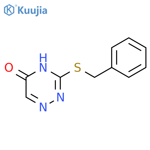3-(benzylsulfanyl)-4,5-dihydro-1,2,4-triazin-5-one structure