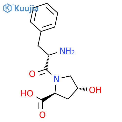 trans-4-Hydroxy-1-L-phenylalanyl-L-proline structure