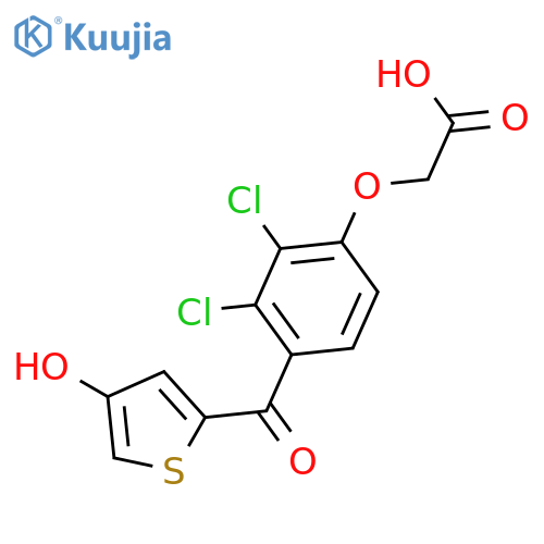 2-2,3-Dichloro-4-(4-hydroxy-2-thienyl)carbonylphenoxyacetic acid structure