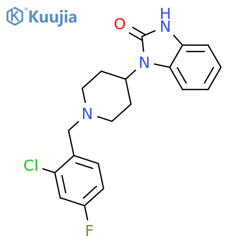 <br>1-{1-[(2-chloro-4-fluorophenyl)methyl]piperidin-4-yl}-2,3-dihydro-1H-1,3-be nzodiazol-2-one structure