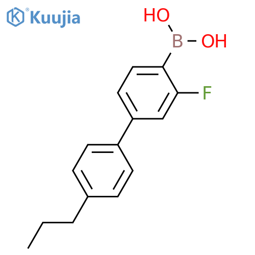 4'-Propyl-3-fluoro-biphenyl-4-boronic acid structure