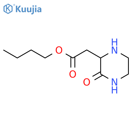Butyl 2-(3-oxo-2-piperazinyl)acetate structure
