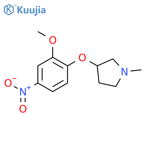 Pyrrolidine, 3-(2-methoxy-4-nitrophenoxy)-1-methyl- structure