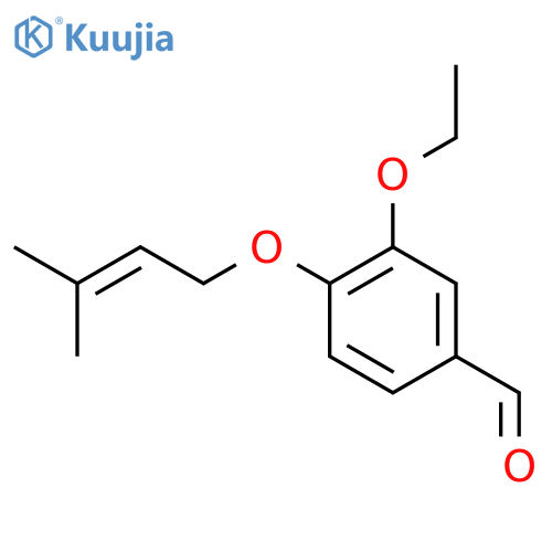 3-Ethoxy-4-(3-methyl-2-buten-1-yl)oxybenzaldehyde structure