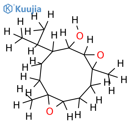 1beta,10alpha,4beta,5alpha-diepoxy-7alphaH-germacran-6beta-ol structure