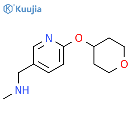 N-methyl-6-(tetrahydropyran-4-yloxy)pyrid-3-ylmethylamine structure