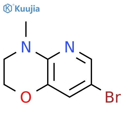 7-bromo-4-methyl-2H,3H,4H-pyrido[3,2-b][1,4]oxazine structure