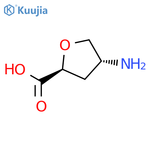 2-Furancarboxylic acid,4-aminotetrahydro-, trans- (9CI) structure