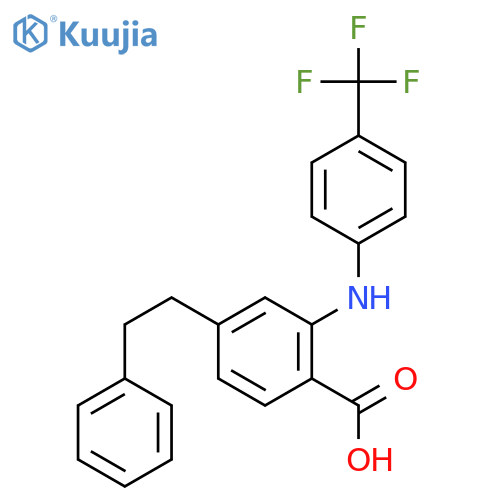4-Phenethyl-2-((4-(trifluoromethyl)phenyl)amino)benzoic acid structure