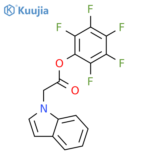 1H-Indole-1-acetic acid, pentafluorophenyl ester structure