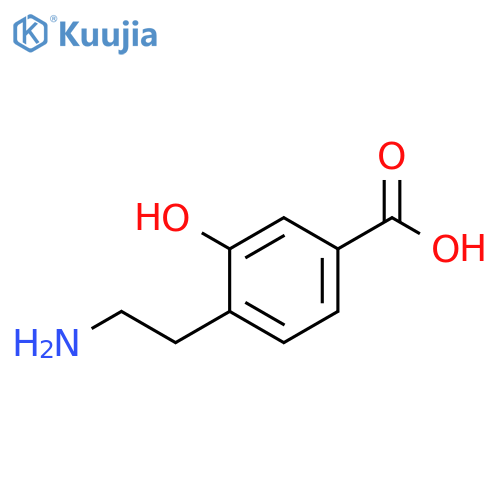 4-(2-aminoethyl)-3-hydroxybenzoic acid structure