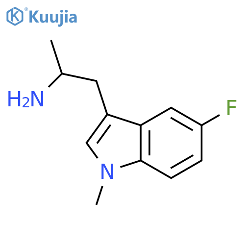 1-(5-fluoro-1-methylindol-3-yl)propan-2-amine structure