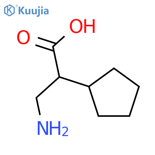 3-Amino-2-cyclopentylpropanoic acid structure