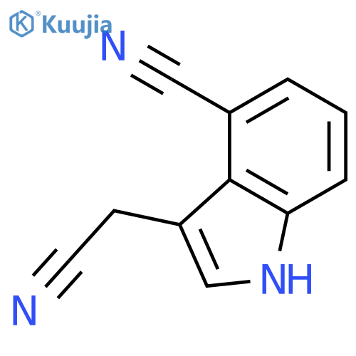 3-(cyanomethyl)-1h-indole-4-carbonitrile structure