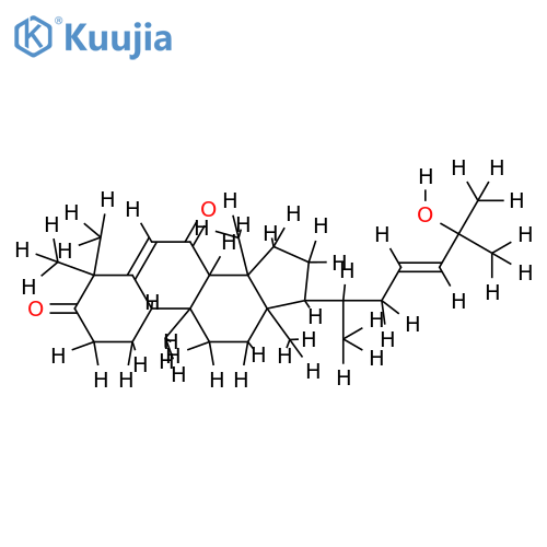 (23E)-25-hydroxycucurbita-5,23-diene-3,7-dione structure
