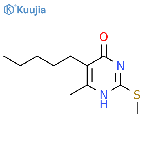 4(1H)-Pyrimidinone, 6-methyl-2-(methylthio)-5-pentyl- structure