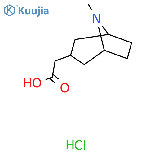 2-(8-methyl-8-azabicyclo[3.2.1]octan-3-yl)acetic acid;hydrochloride structure