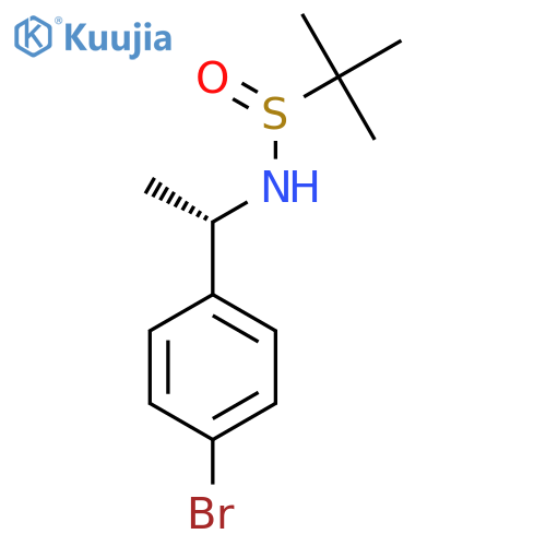 (RS)-N-((S)-1-(4-bromophenyl)ethyl)-2-methylpropane-2-sulfinamide structure