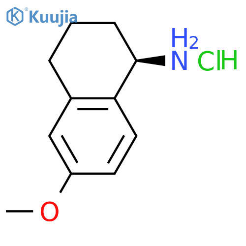(1R)-6-Methoxy-1,2,3,4-tetrahydronaphthalen-1-amine;hydrochloride structure