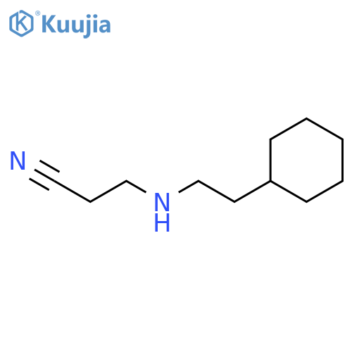 3-cyclohexyl(ethyl)aminopropanenitrile structure