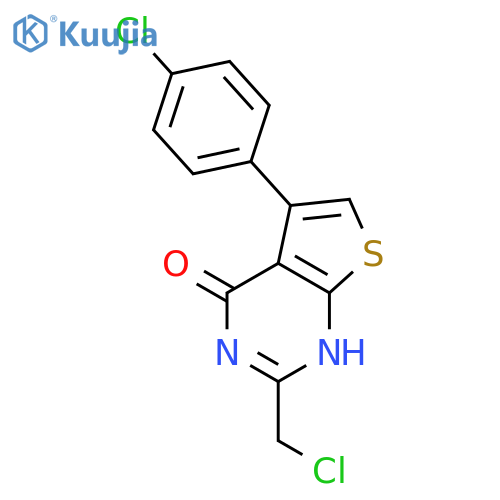 2-(chloromethyl)-5-(4-chlorophenyl)-3H,4H-thieno2,3-dpyrimidin-4-one structure