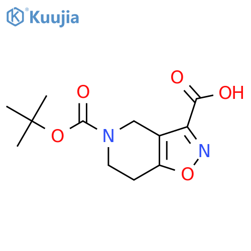 5-[(tert-butoxy)carbonyl]-4H,5H,6H,7H-[1,2]oxazolo[4,5-c]pyridine-3-carboxylic acid structure