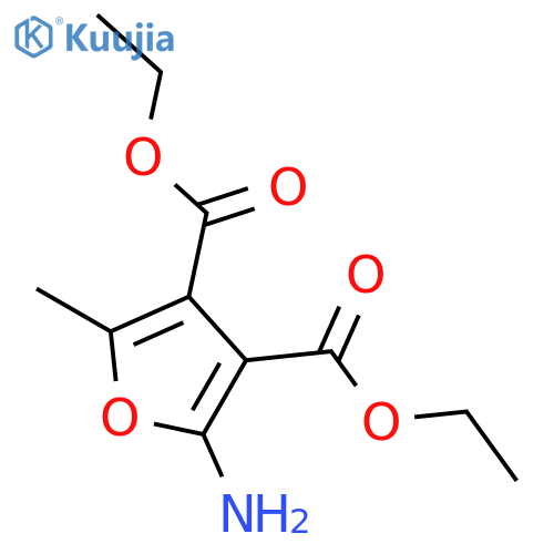 3,4-diethyl 2-amino-5-methylfuran-3,4-dicarboxylate structure
