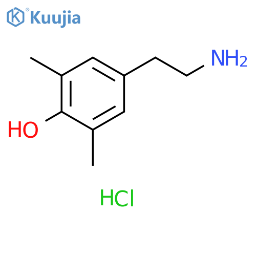4-(2-aminoethyl)-2,6-dimethylphenol hydrochloride structure