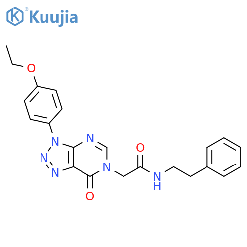2-3-(4-ethoxyphenyl)-7-oxo-3H,6H,7H-1,2,3triazolo4,5-dpyrimidin-6-yl-N-(2-phenylethyl)acetamide structure